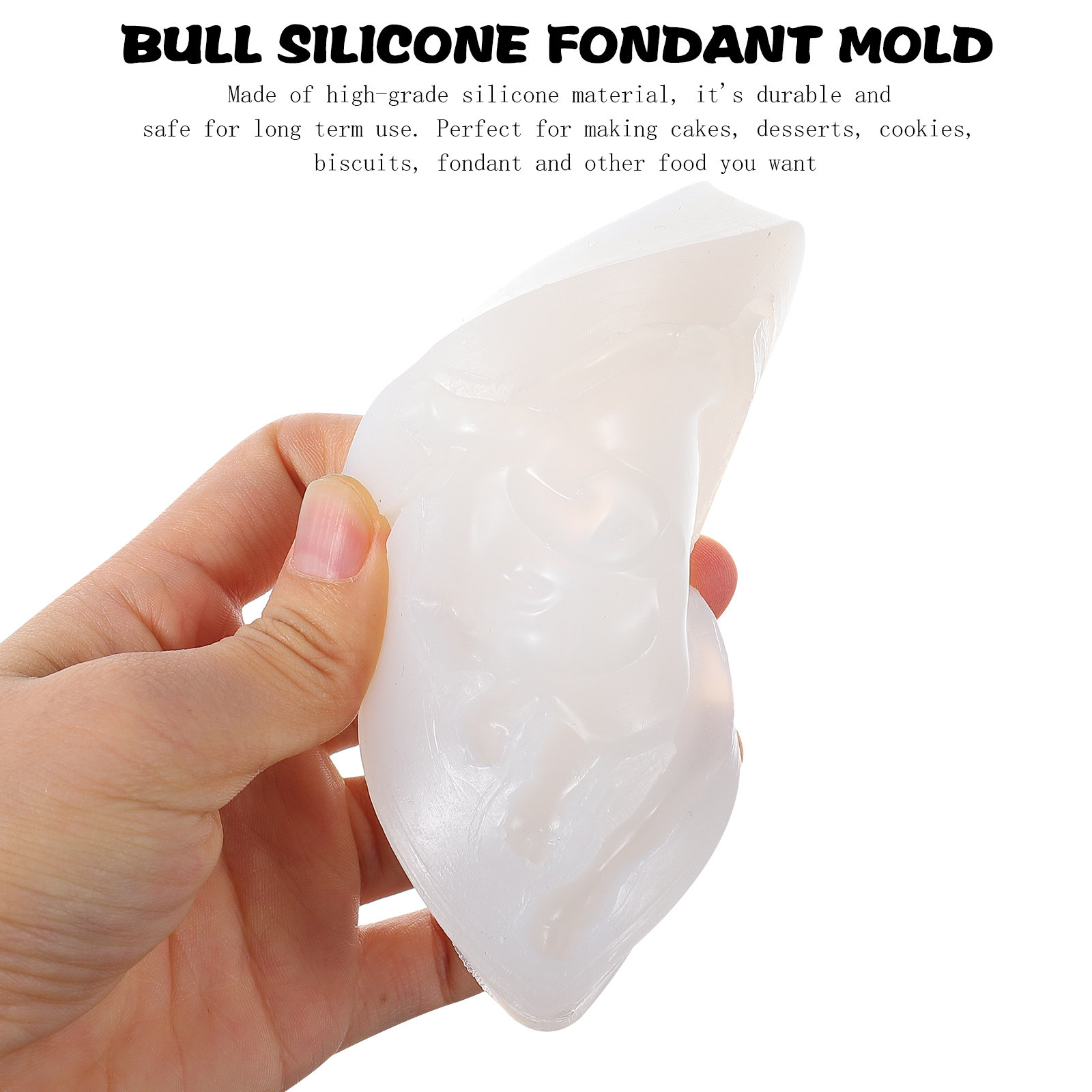 Donut Mold Silicone - 1Pcs Bull Shape Silicone Cake Mold