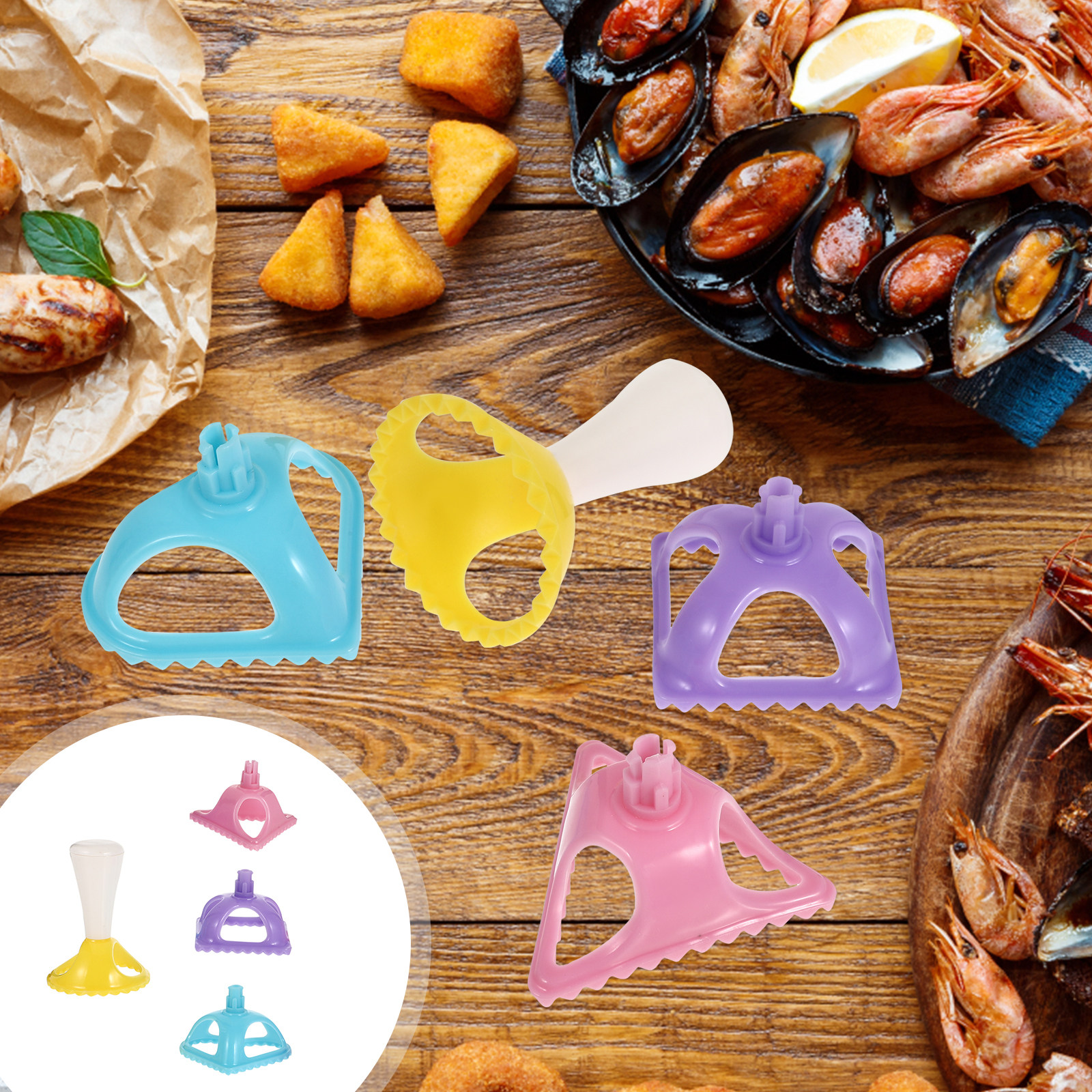 4Pcs Dumpling Turnover Mold Se - Dumpling Press Set avaliação e preço