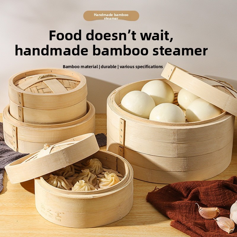 Chinese Steamer Bamboo Steamer - Bao Steamer Bamboo avaliação e preço