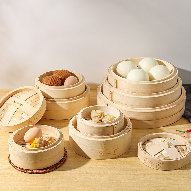 Chinese Steamer Bamboo Steamer - Bao Steamer Bamboo avaliação e preço