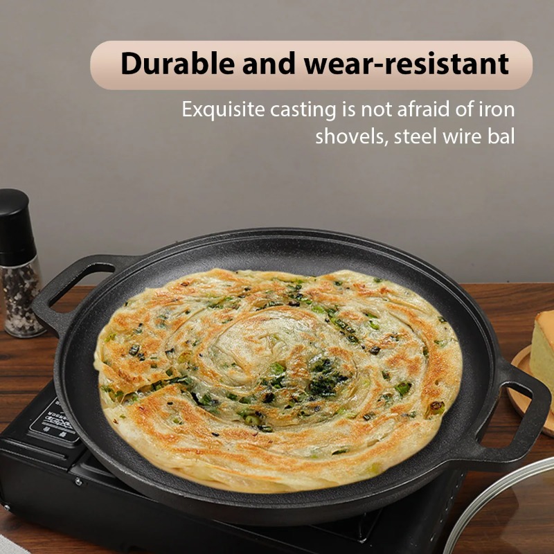 Cast Iron Frying Pan Non-stick - Danish Pancake Pan avaliação e preço