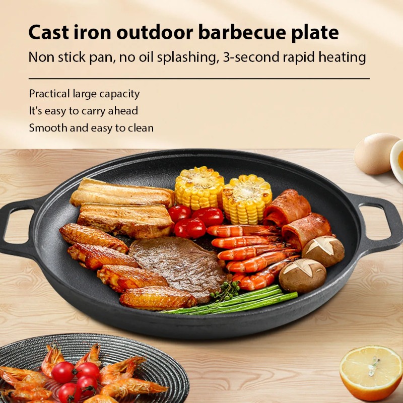 Cast Iron Frying Pan Non-stick - Danish Pancake Pan avaliação e preço