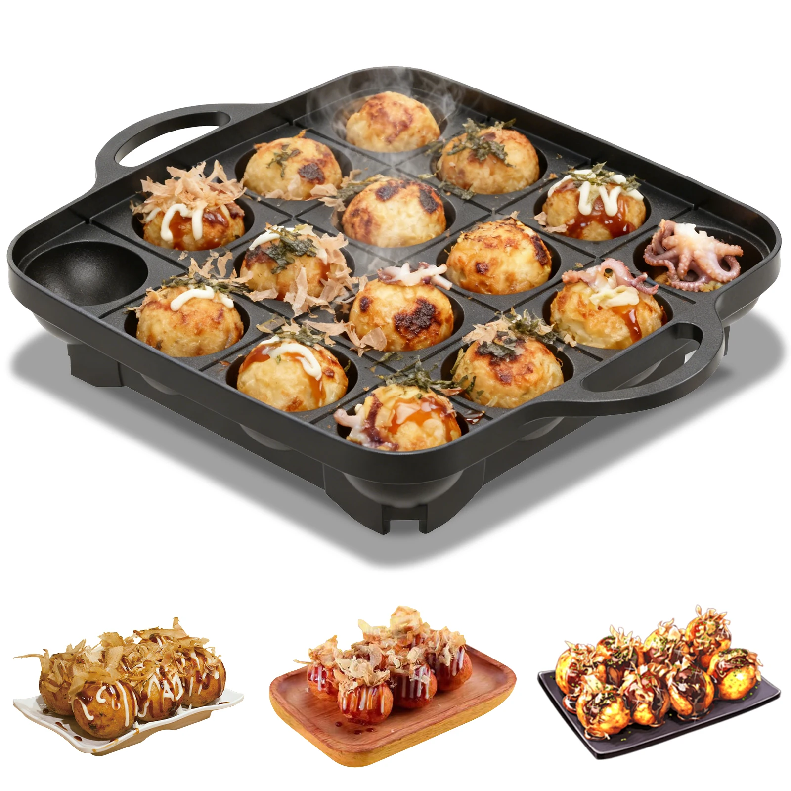 16 Holes Takoyaki Pan Cast Alu - Takoyaki Grill Plate avaliação e preço