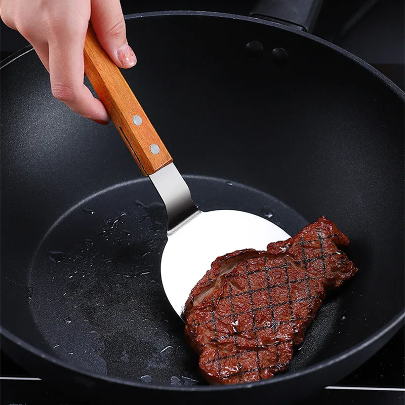 Stainless Steel Wooden Handle  - Okonomiyaki Spatula avaliação e preço