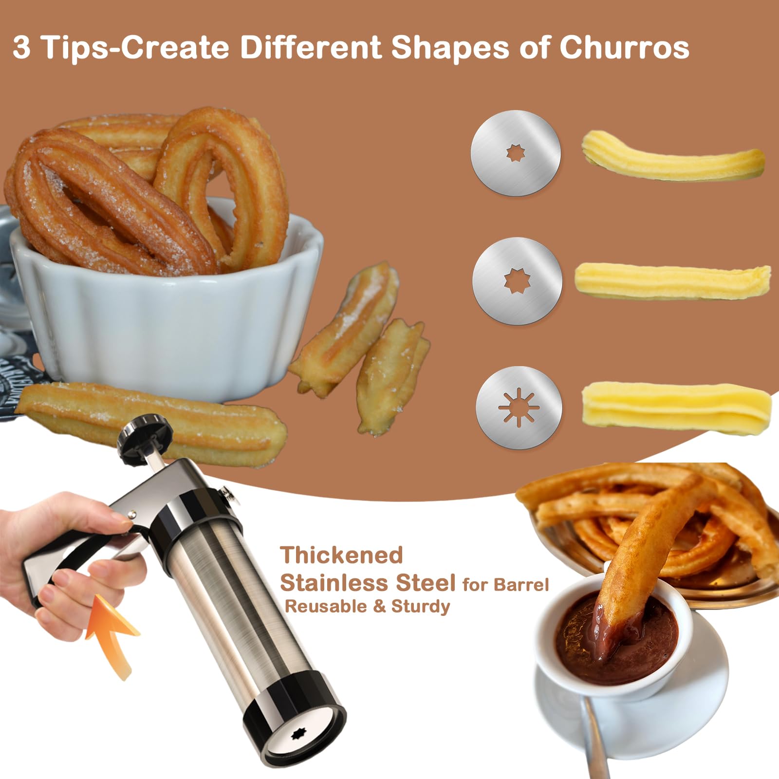 Traditional Churro Maker Machi - Churros Maker Gun avaliação e preço