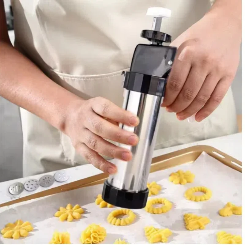 Cookie Press Gun Kit Stainless - Churros Maker Gun avaliação e preço