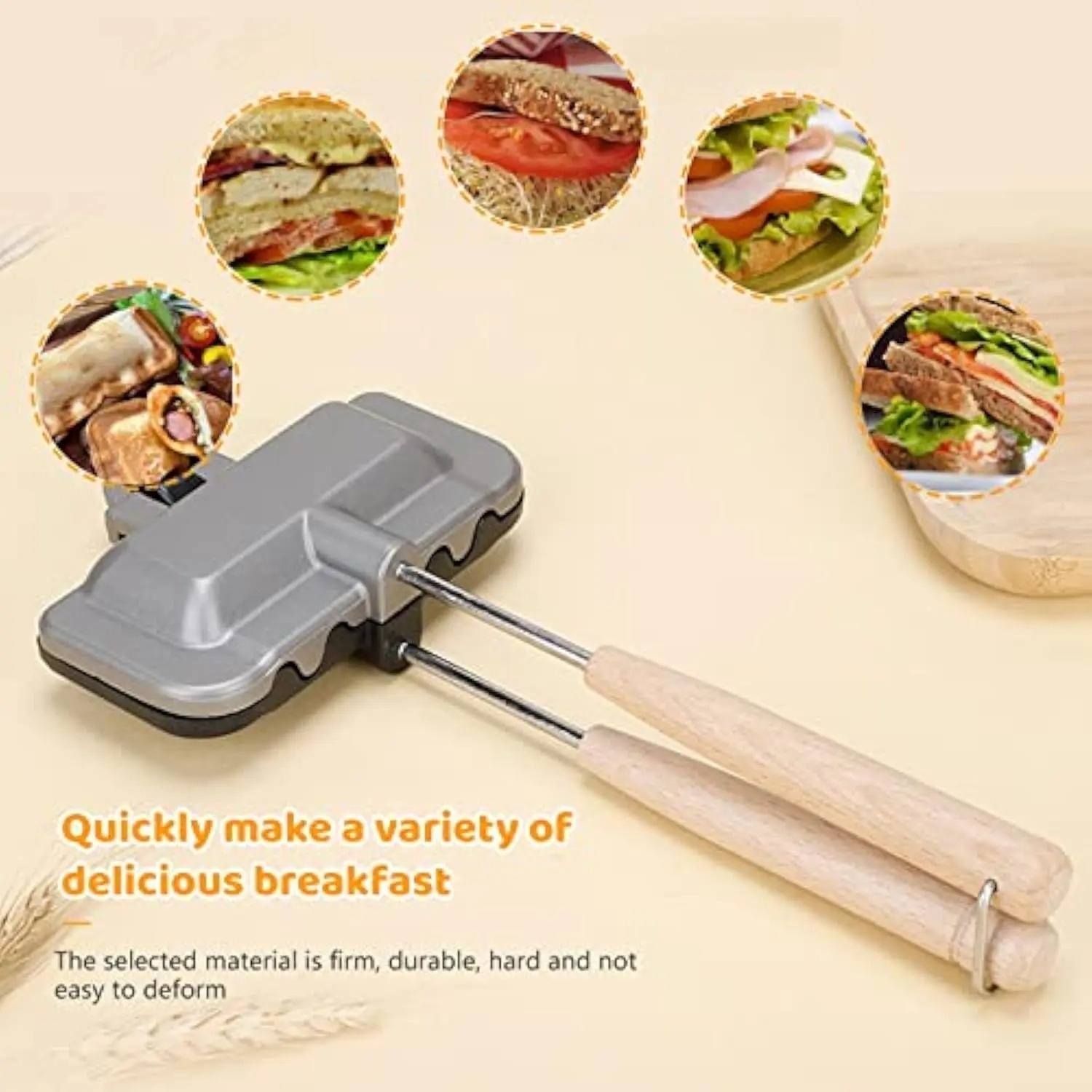 Breakfast Sandwich Maker, 4w1h - Hot Dog Press avaliação e preço