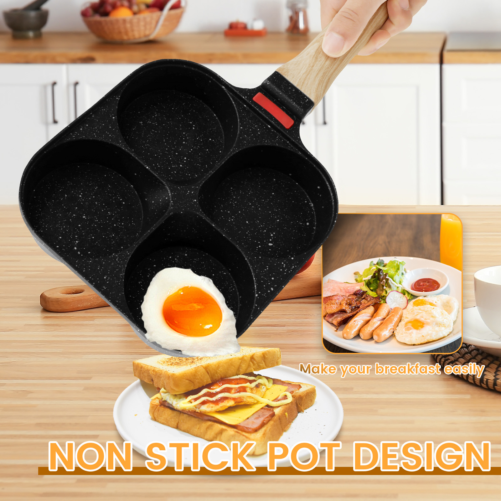 Egg Frying Pan Nonstick Pancak - Mini Pancake Griddle avaliação e preço