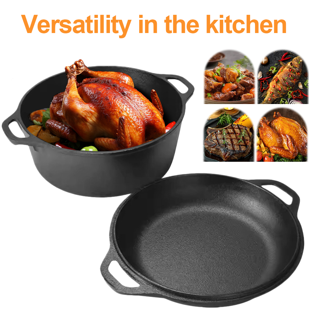 2 in 1 Cast Iron Dutch Oven Po - Cast Iron Corn avaliação e preço