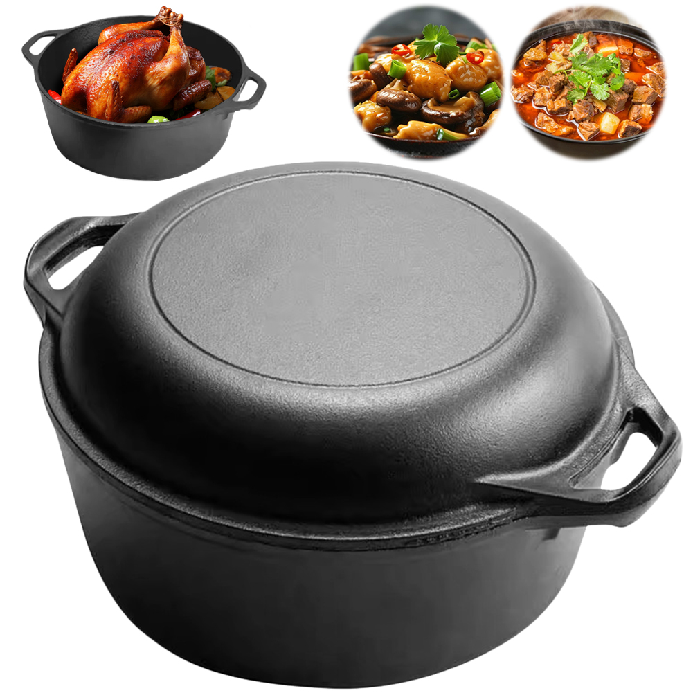 2 in 1 Cast Iron Dutch Oven Po - Cast Iron Corn avaliação e preço
