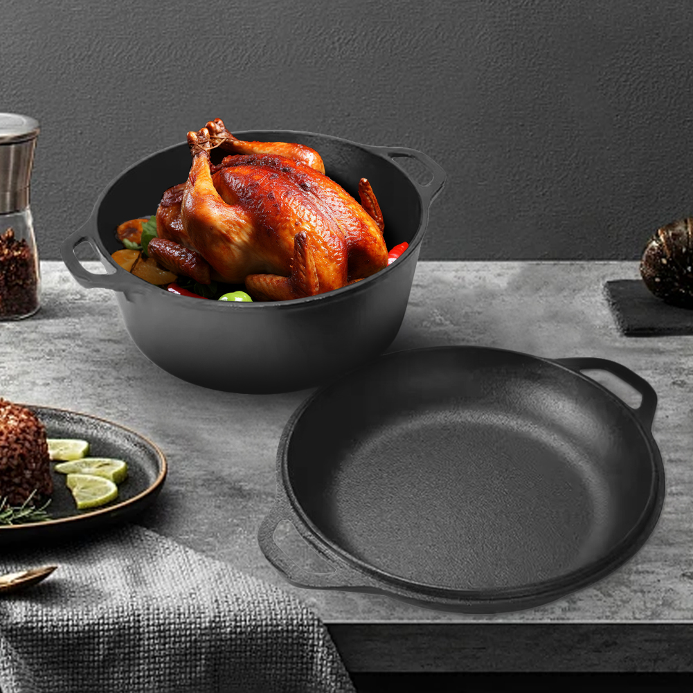 2 in 1 Cast Iron Dutch Oven Po - Cast Iron Corn avaliação e preço