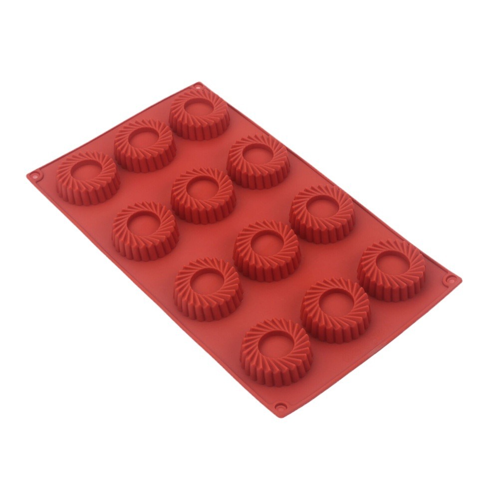 12 Holes Circular Vortex Shape - Donut Mold Silicone avaliação e preço