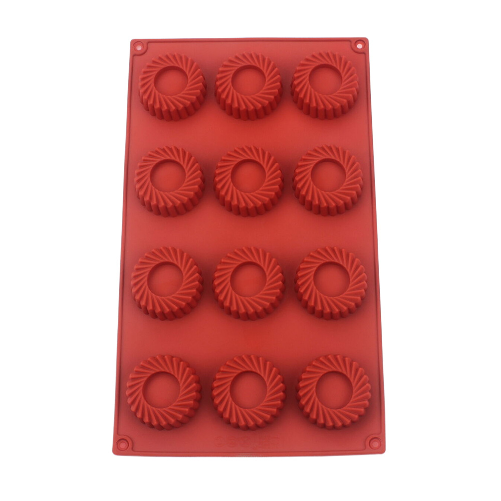 12 Holes Circular Vortex Shape - Donut Mold Silicone avaliação e preço