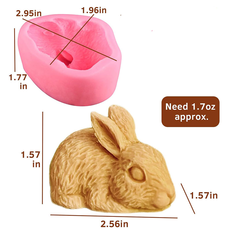 3D Rabbit Silicone Soap Mold E - Bunny Cake Mold avaliação e preço
