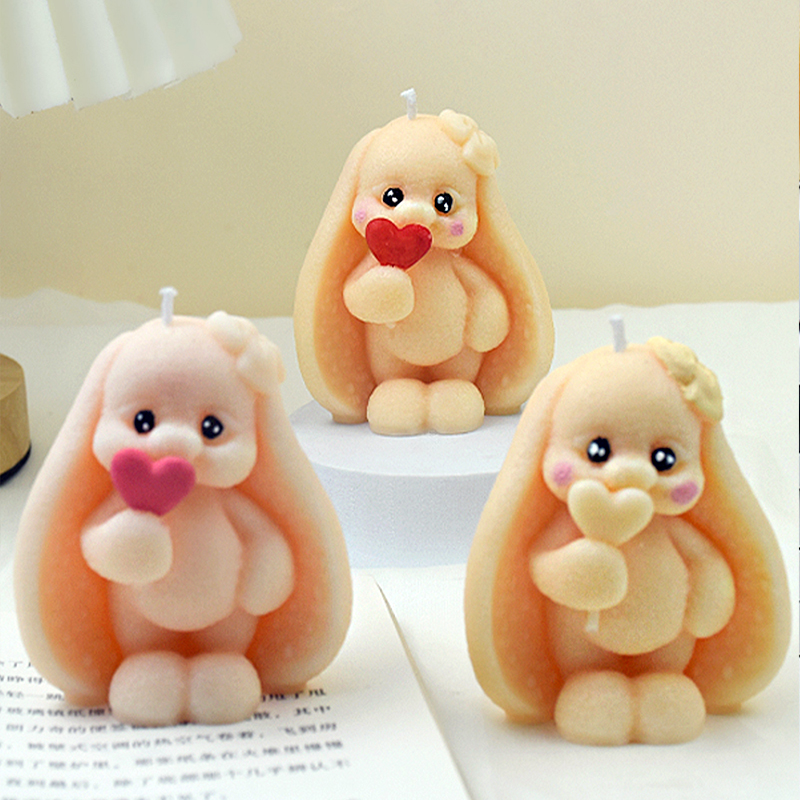 3D Long-eared Rabbit Silicone  - Bunny Cake Mold avaliação e preço