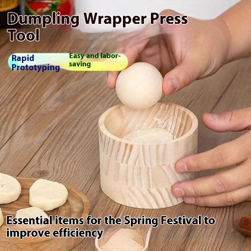 1 Set Wooden Dumpling Maker -  - Dumpling Press Set avaliação e preço