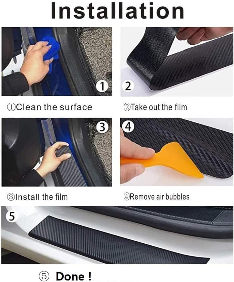 Car Door Sill Plate Guard Stic - Crepe Pan Carbon avaliação e preço