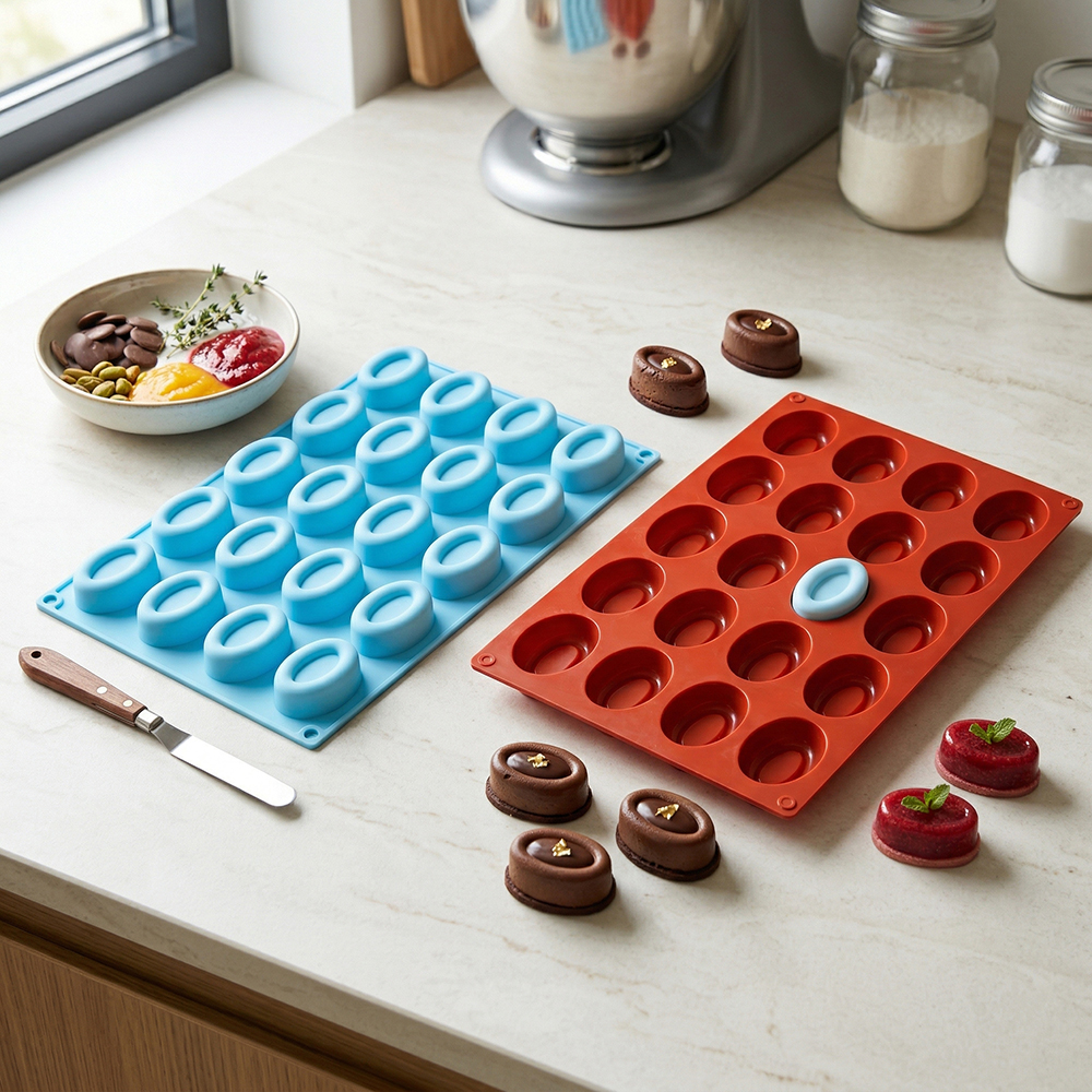 20 cavity oval donut silicone  - Donut Mold Silicone avaliação e preço