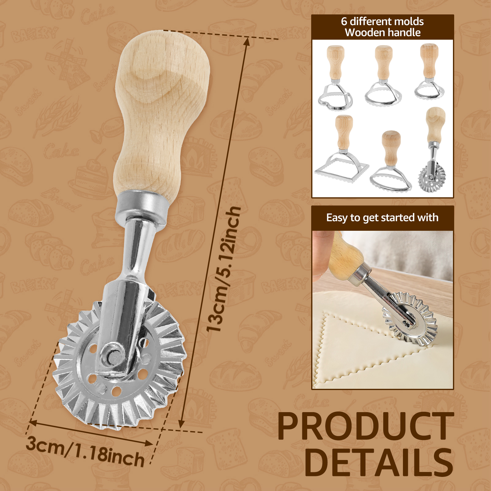 6Pcs Ravioli Maker Set Ravioli - Dumpling Press Set avaliação e preço