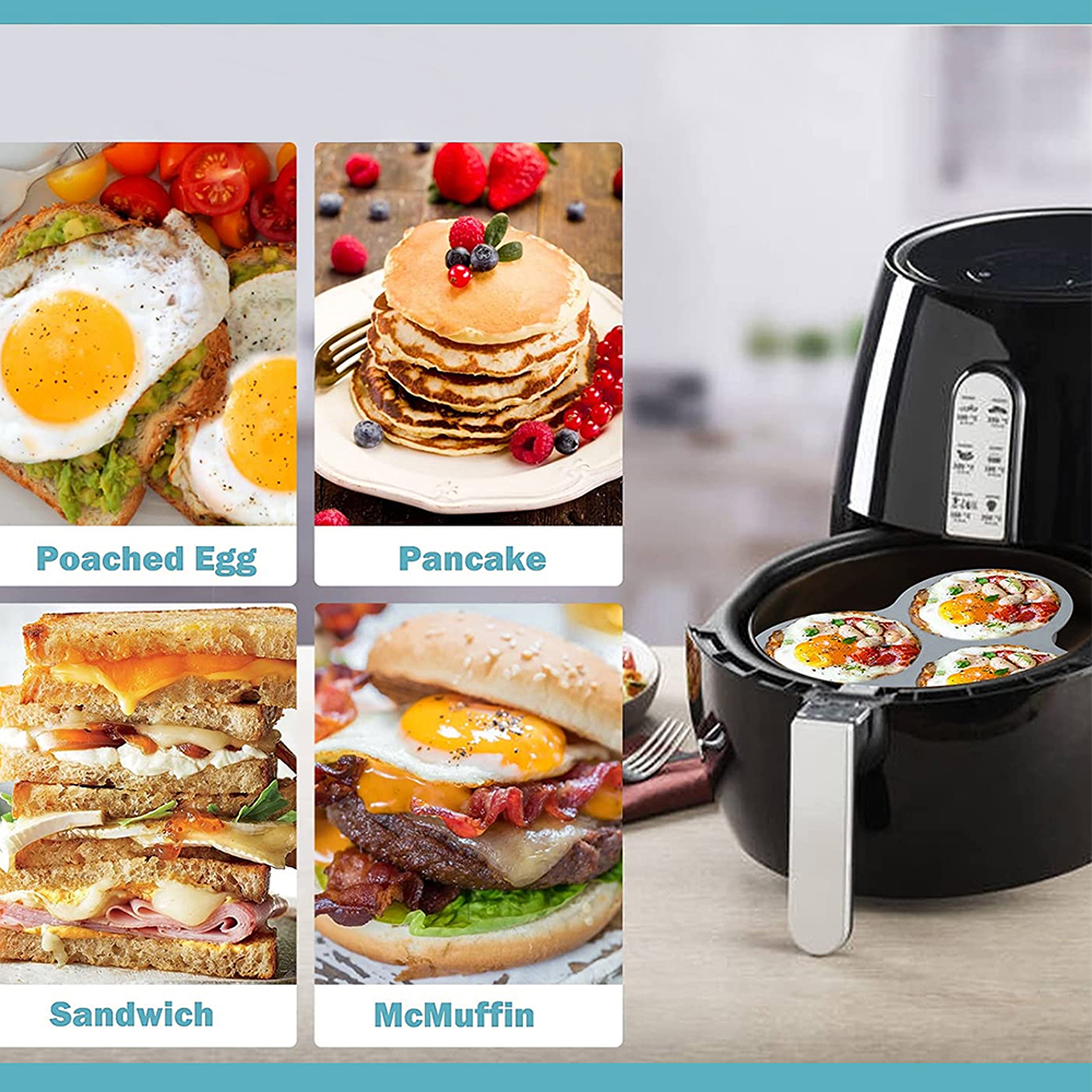 Silicone Egg Mold Air Fryer Eg - Egg Waffle Pan avaliação e preço