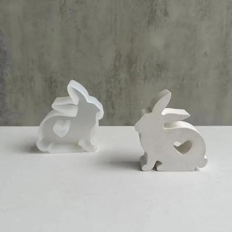 1Pcs Heart Shaped Bunny Silico - Bunny Cake Mold avaliação e preço