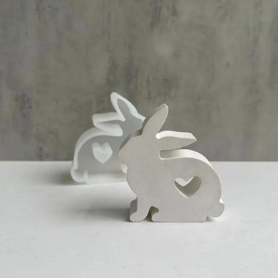1Pcs Heart Shaped Bunny Silico - Bunny Cake Mold avaliação e preço