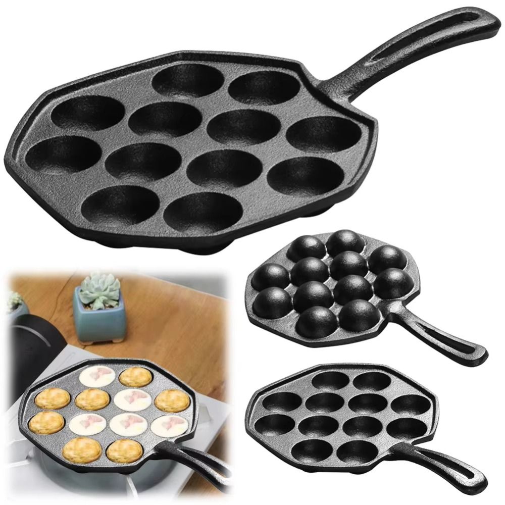 12 Holes Octopus Baking Mold C - Takoyaki Grill Plate avaliação e preço