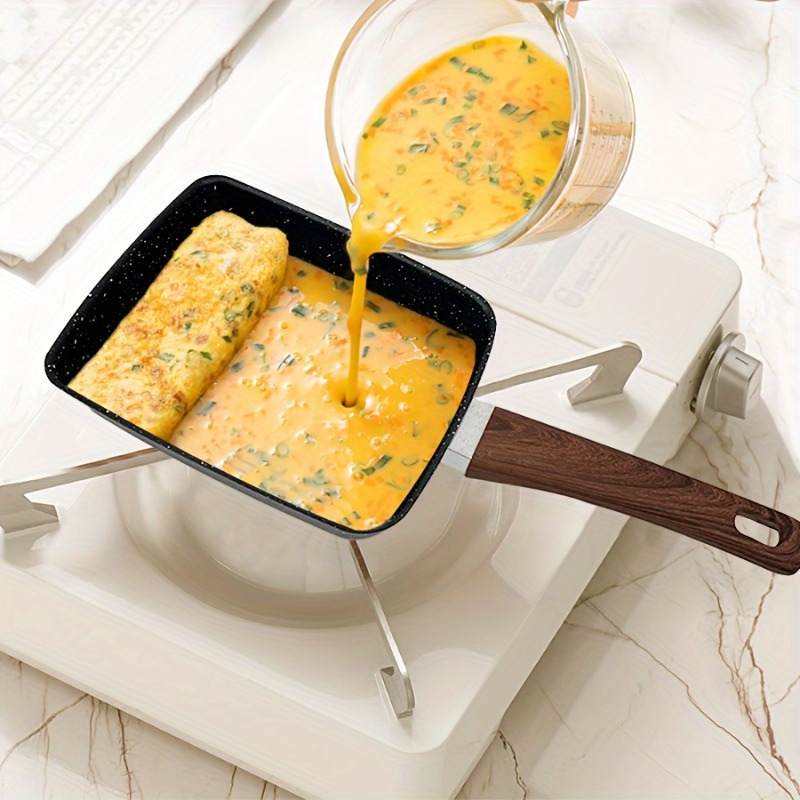 1PCS Egg Fry Pan Square Cast I - Cast Iron Corn avaliação e preço
