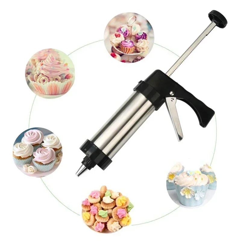 Cookie Press Gun Kit Stainless - Churros Maker Gun avaliação e preço