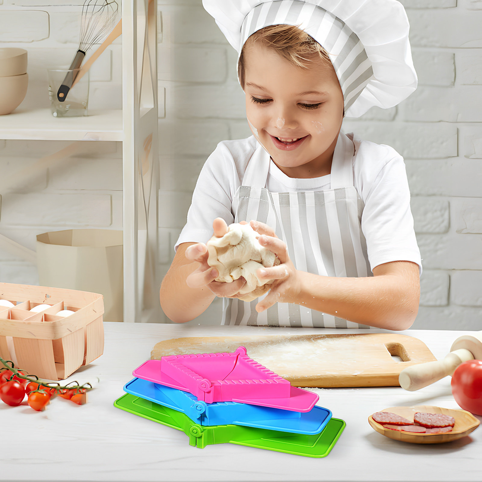 3Pcs Dumpling Mold Plastic Set - Dumpling Press Set avaliação e preço