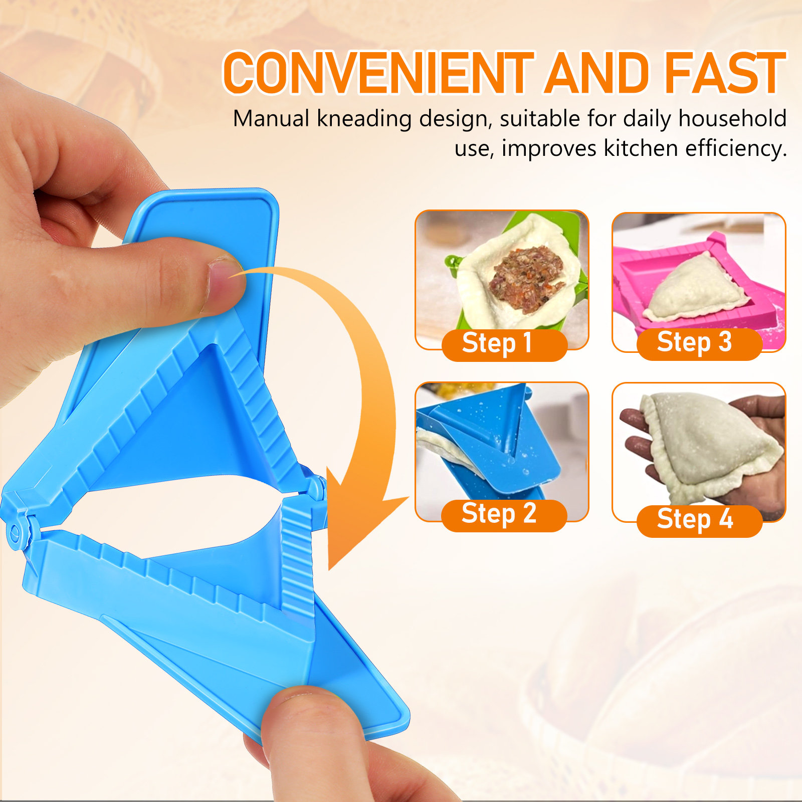 3Pcs Dumpling Mold Plastic Set - Dumpling Press Set avaliação e preço