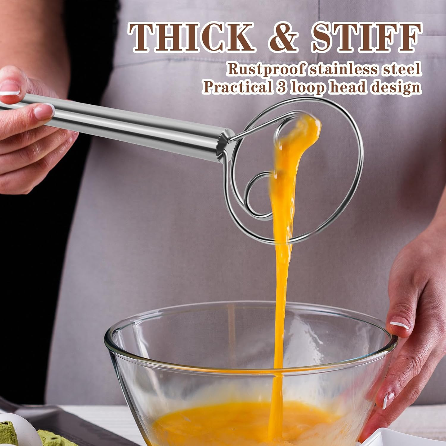 Danish Dough Whisk - Stainless - Danish Pancake Pan avaliação e preço