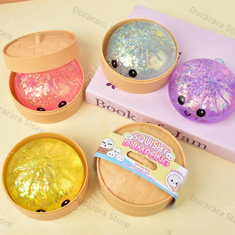 Glitter Dumpling Squishy Toy,  - Bao Steamer Bamboo avaliação e preço