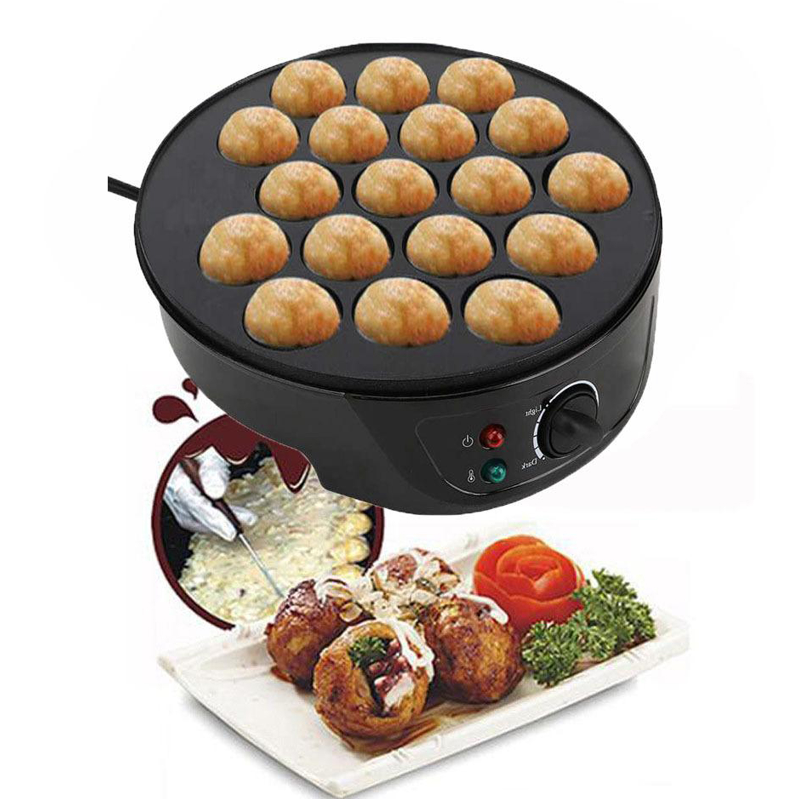 220V Baking Machine Household  - Takoyaki Grill Plate avaliação e preço