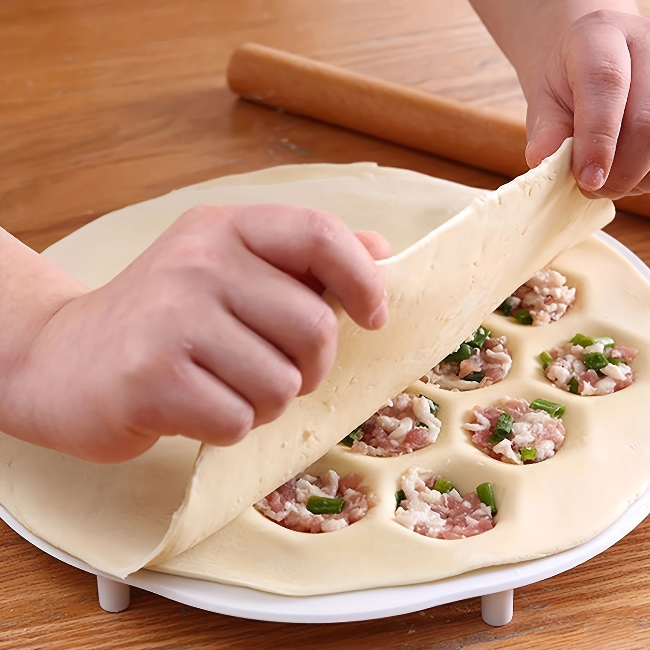 1pc- Simple Chinese Dumplings  - Dumpling Press Set avaliação e preço