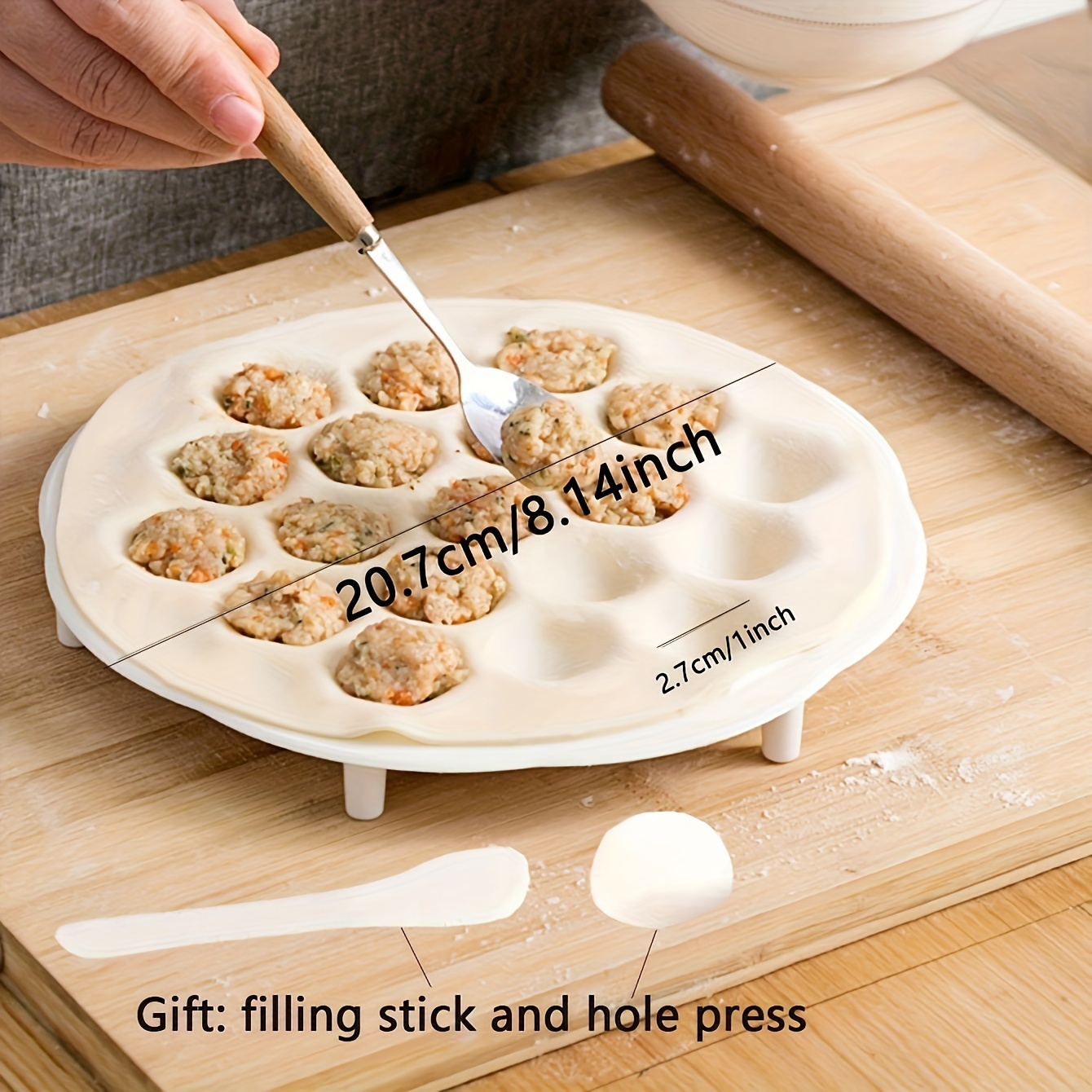 1pc- Simple Chinese Dumplings  - Dumpling Press Set avaliação e preço