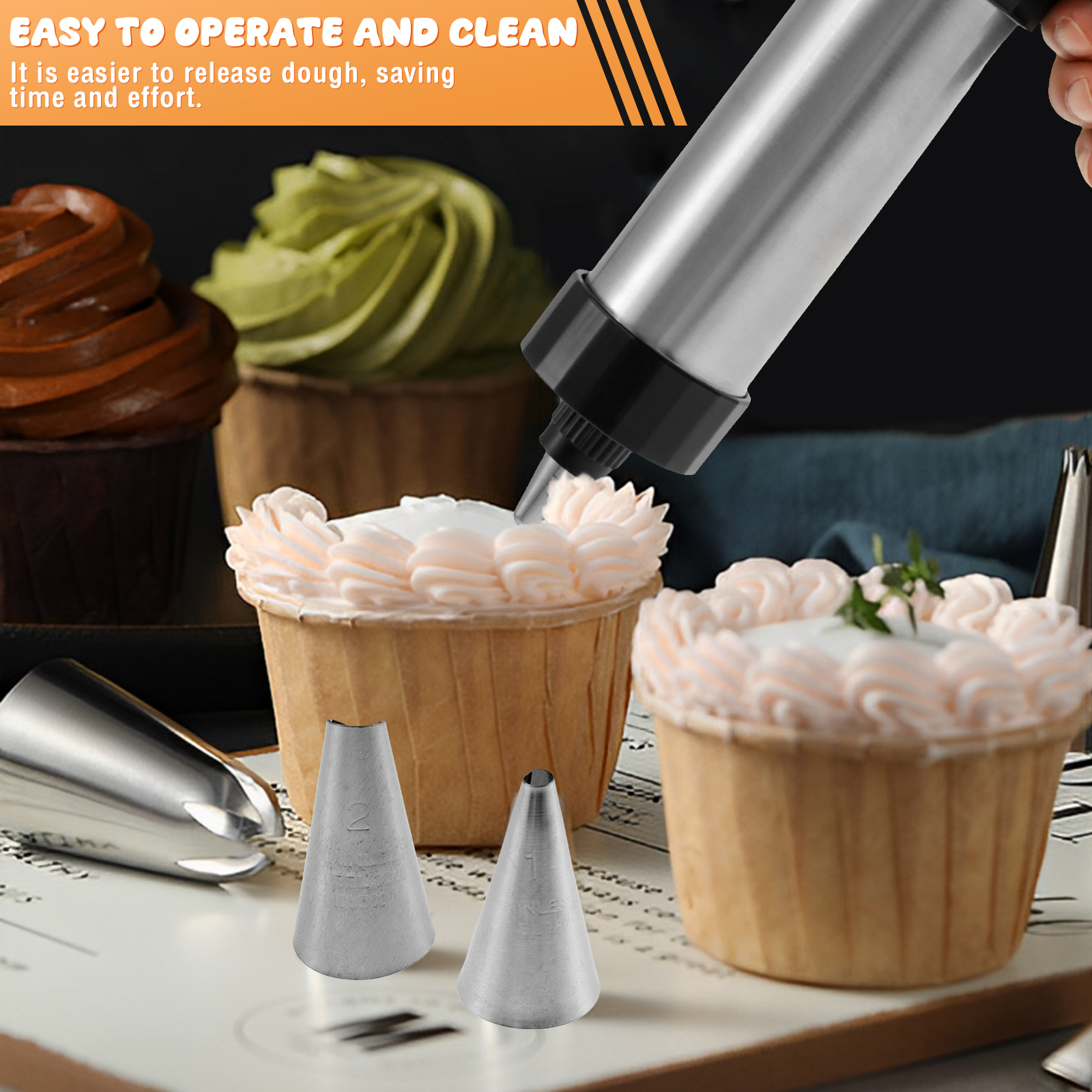 Stainless Steel Cookie Gun Chu - Churros Maker Gun avaliação e preço