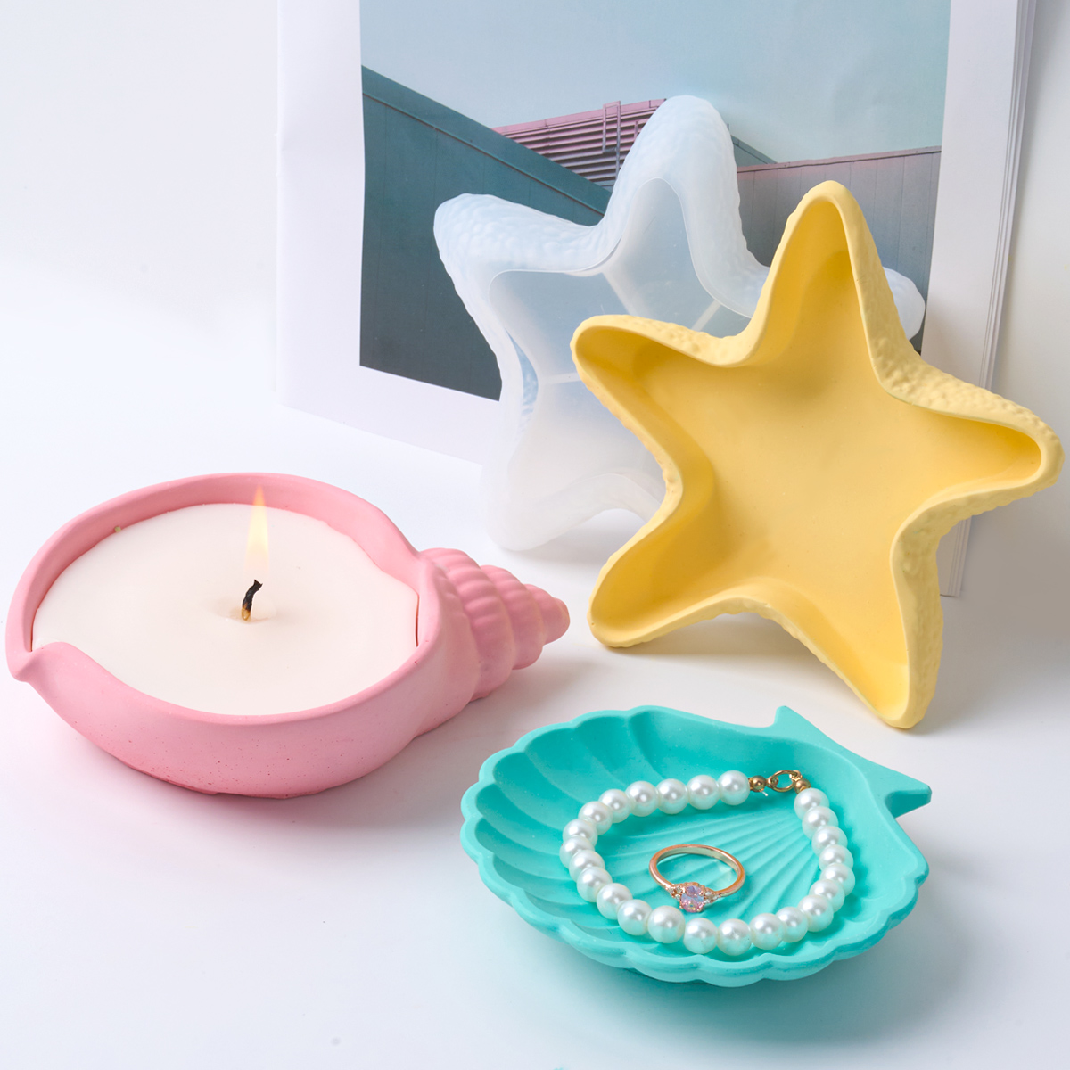 DIY Concrete Starfish Starage  - Potsticker Mold avaliação e preço