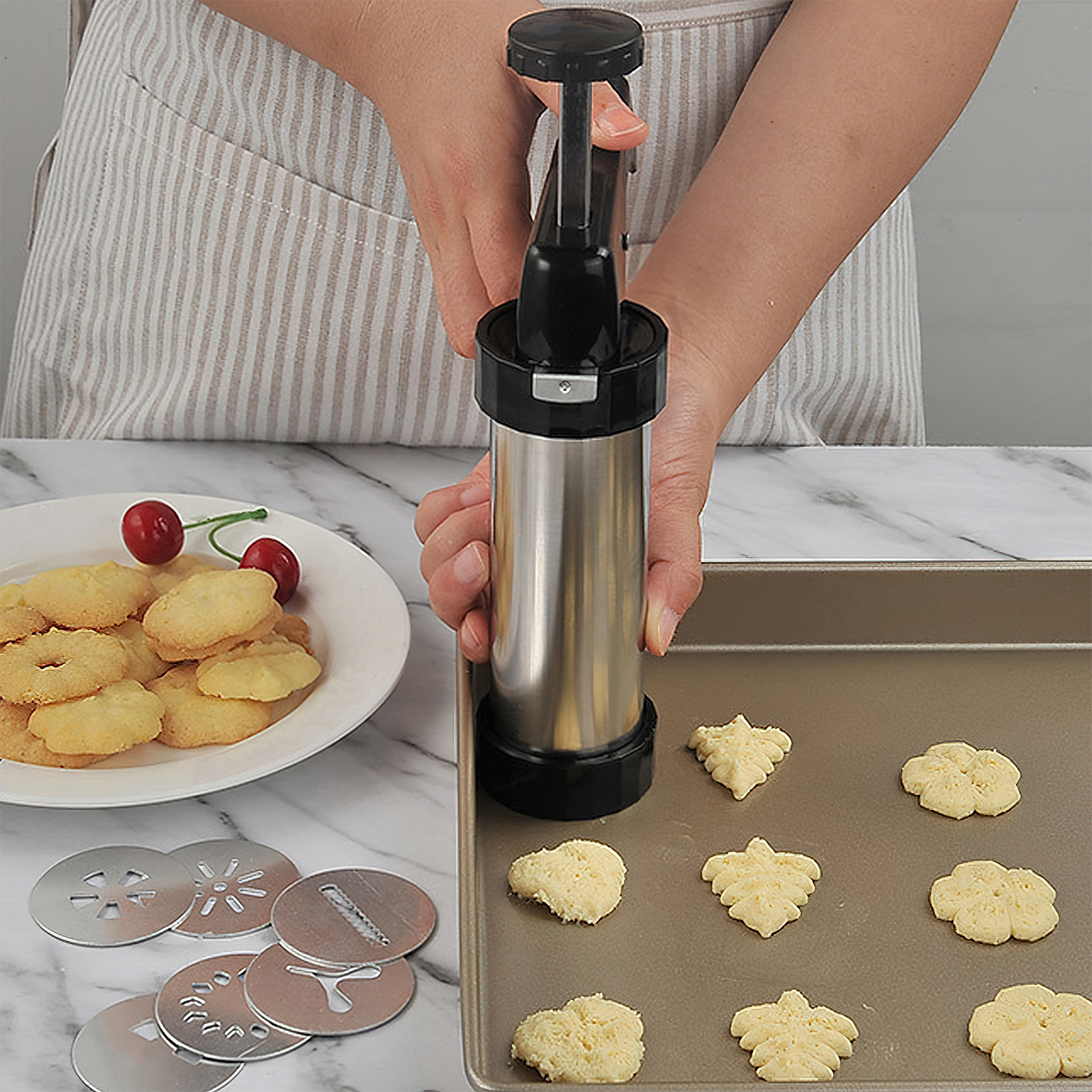 Christmas Cookie Press Gun and - Churros Maker Gun avaliação e preço