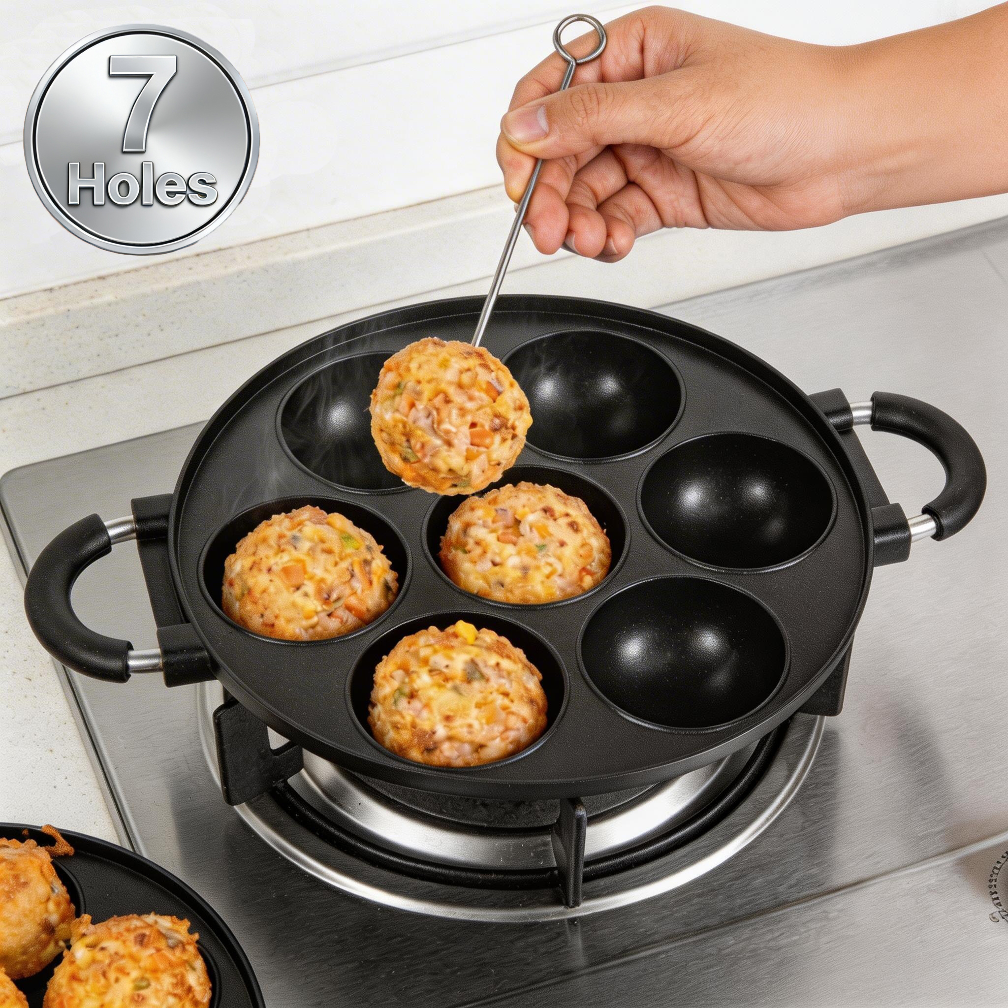 16/7 Holes Takoyaki Pan Alumin - Takoyaki Grill Plate avaliação e preço