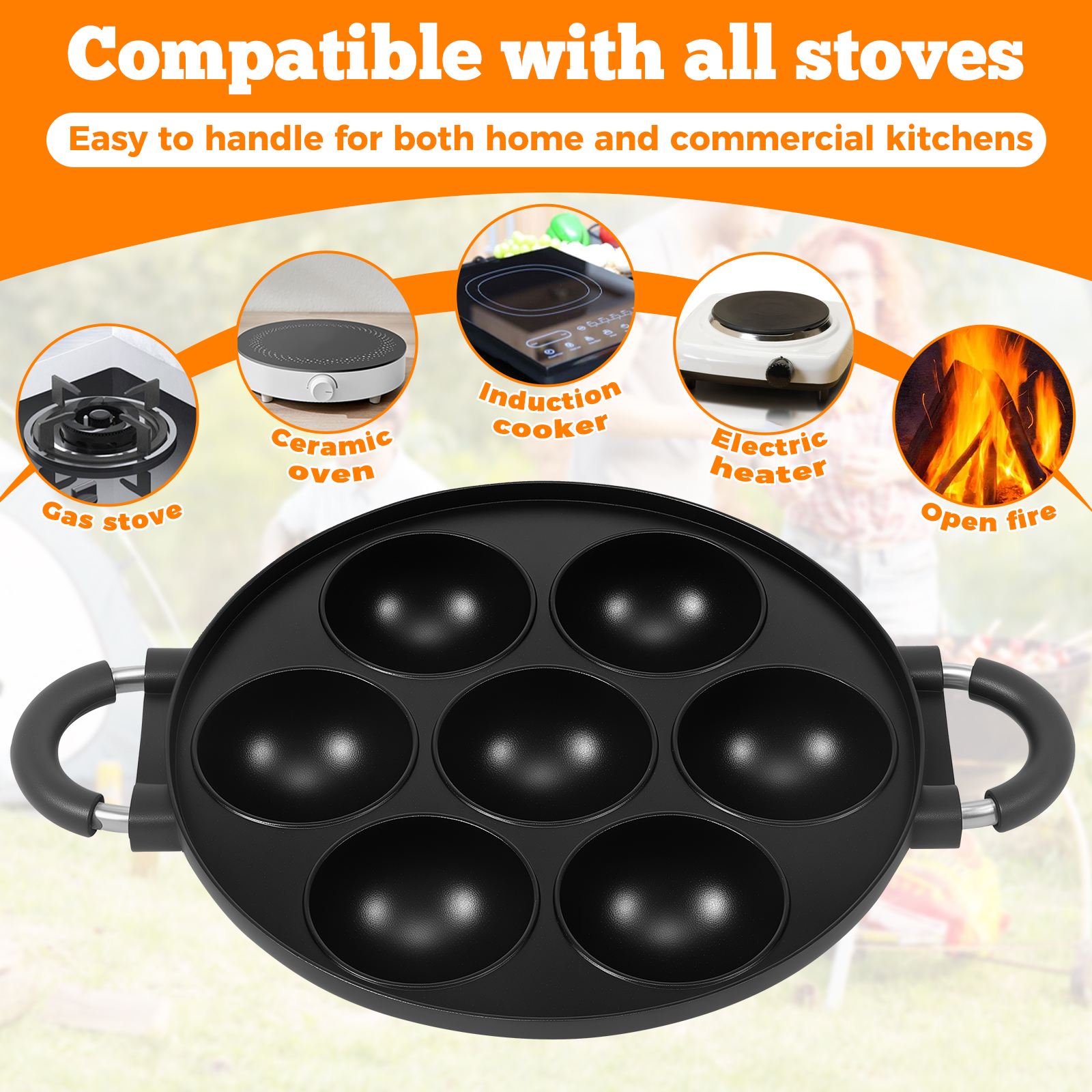 16/7 Holes Takoyaki Pan Alumin - Takoyaki Grill Plate avaliação e preço