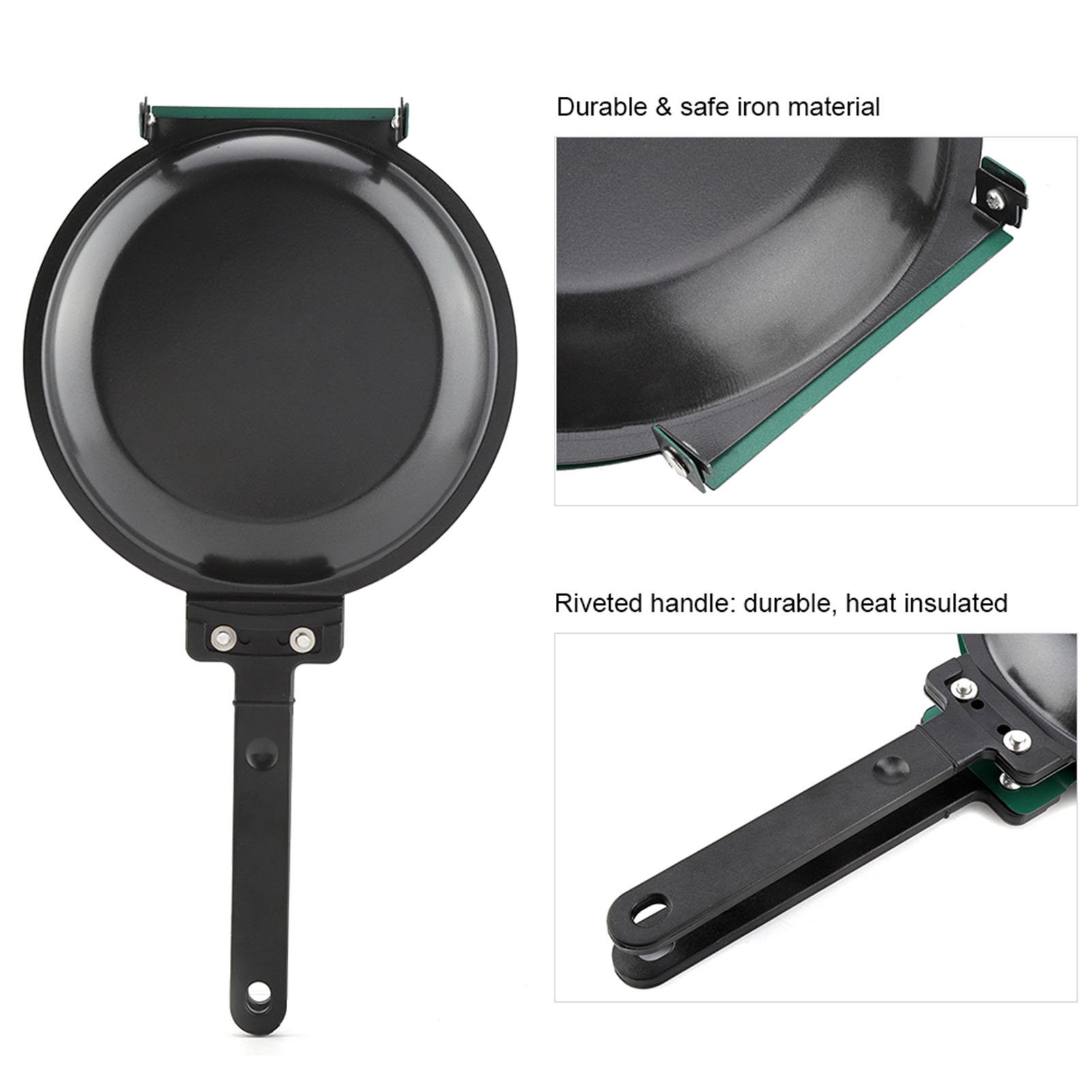 Double Side Titanium Steel Coa - Mini Pancake Griddle avaliação e preço