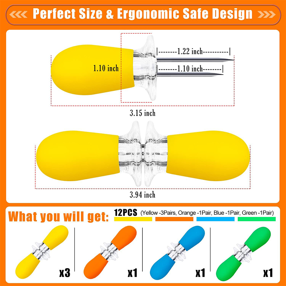 LMETJMA 12pcs/set Corn Holders - Corn Dog Stick avaliação e preço