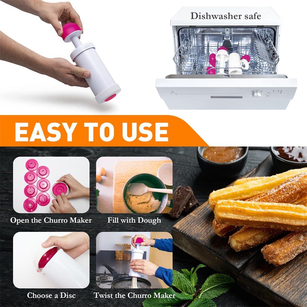 Plastic Churro Maker Kit Porta - Churros Maker Gun avaliação e preço