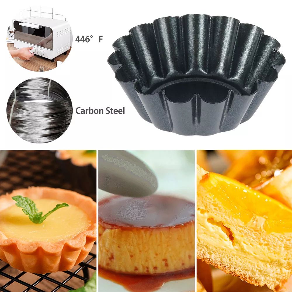 4PCS Mini Round Nonstick Tart  - Egg Waffle Pan avaliação e preço