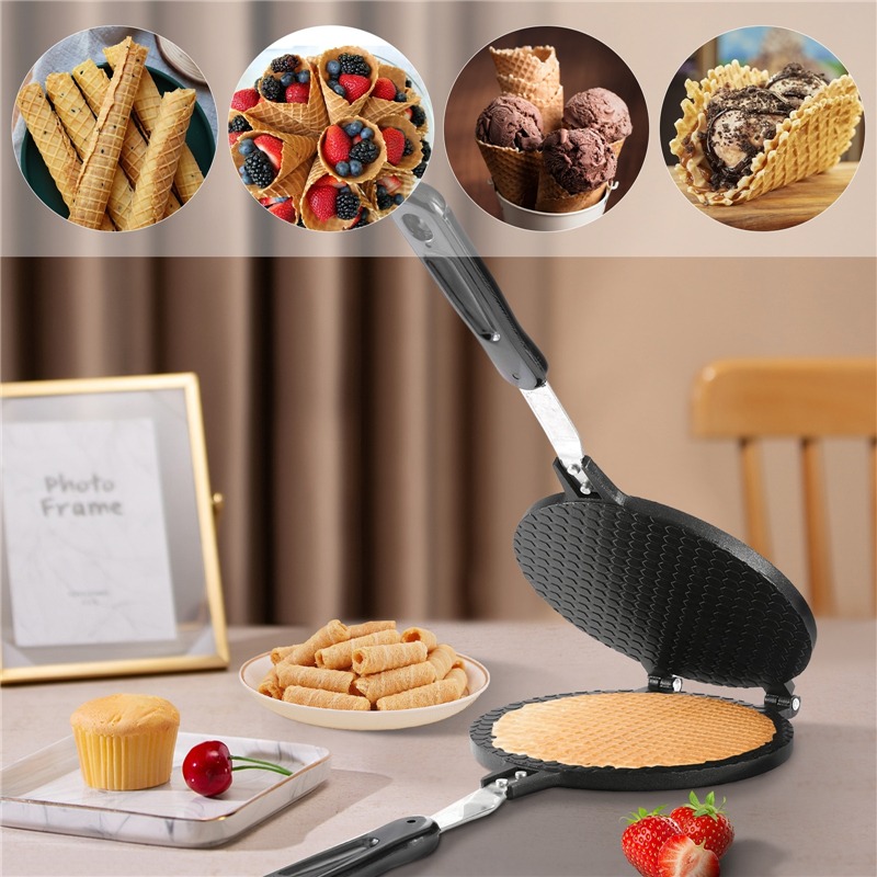 22cm Non-Stick Egg Roll Waffle - Waffle Cone Maker avaliação e preço