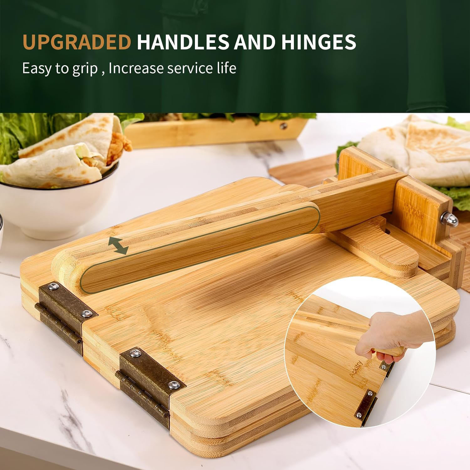 Hot-selling bamboo and wood to - Dumpling Press Set avaliação e preço
