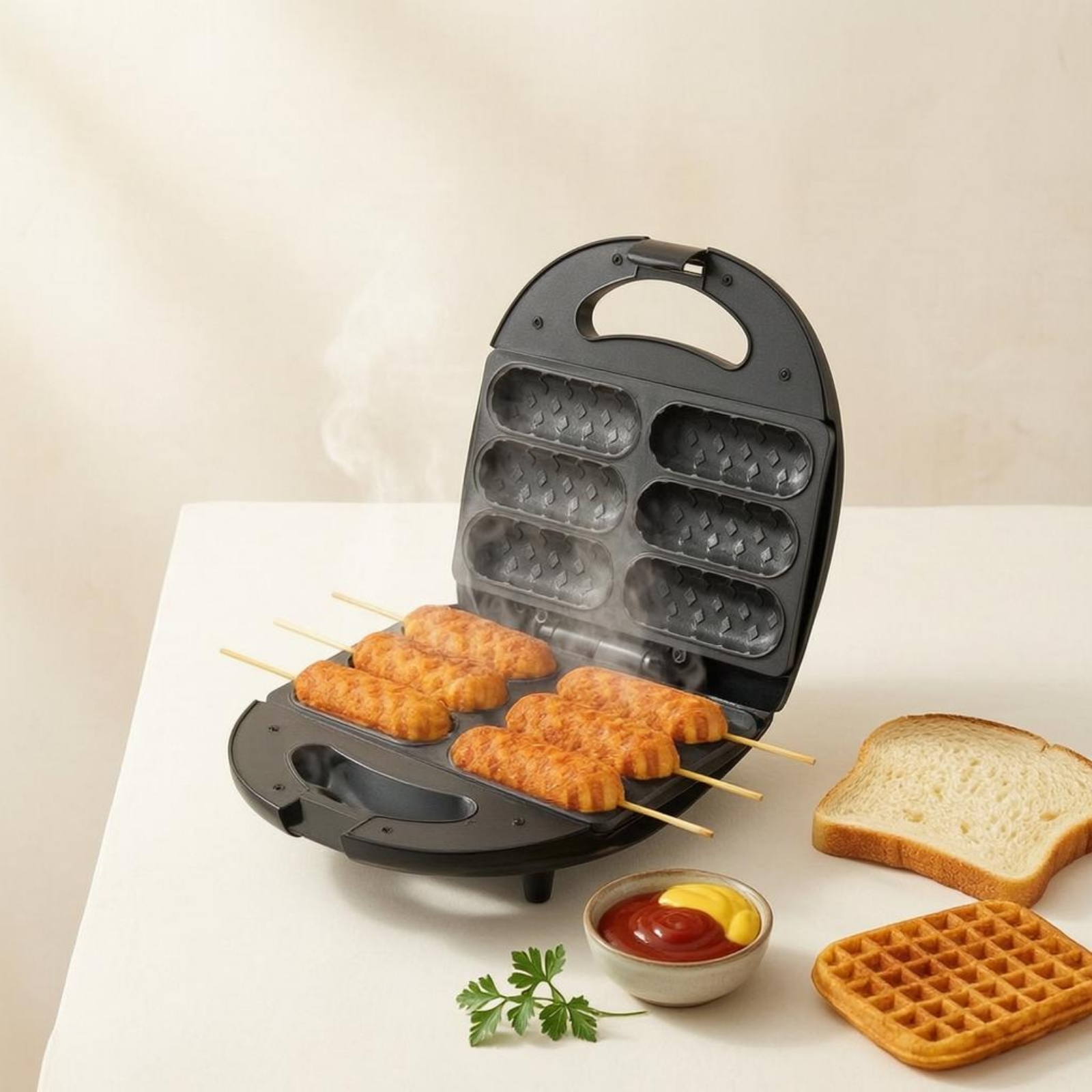 Corn Dog Maker Double-Sided He - Corn Dog Stick avaliação e preço