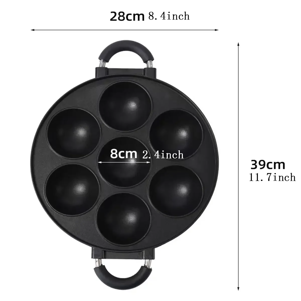 7 Hole Cake Cooking Pan Cast I - Egg Waffle Pan avaliação e preço