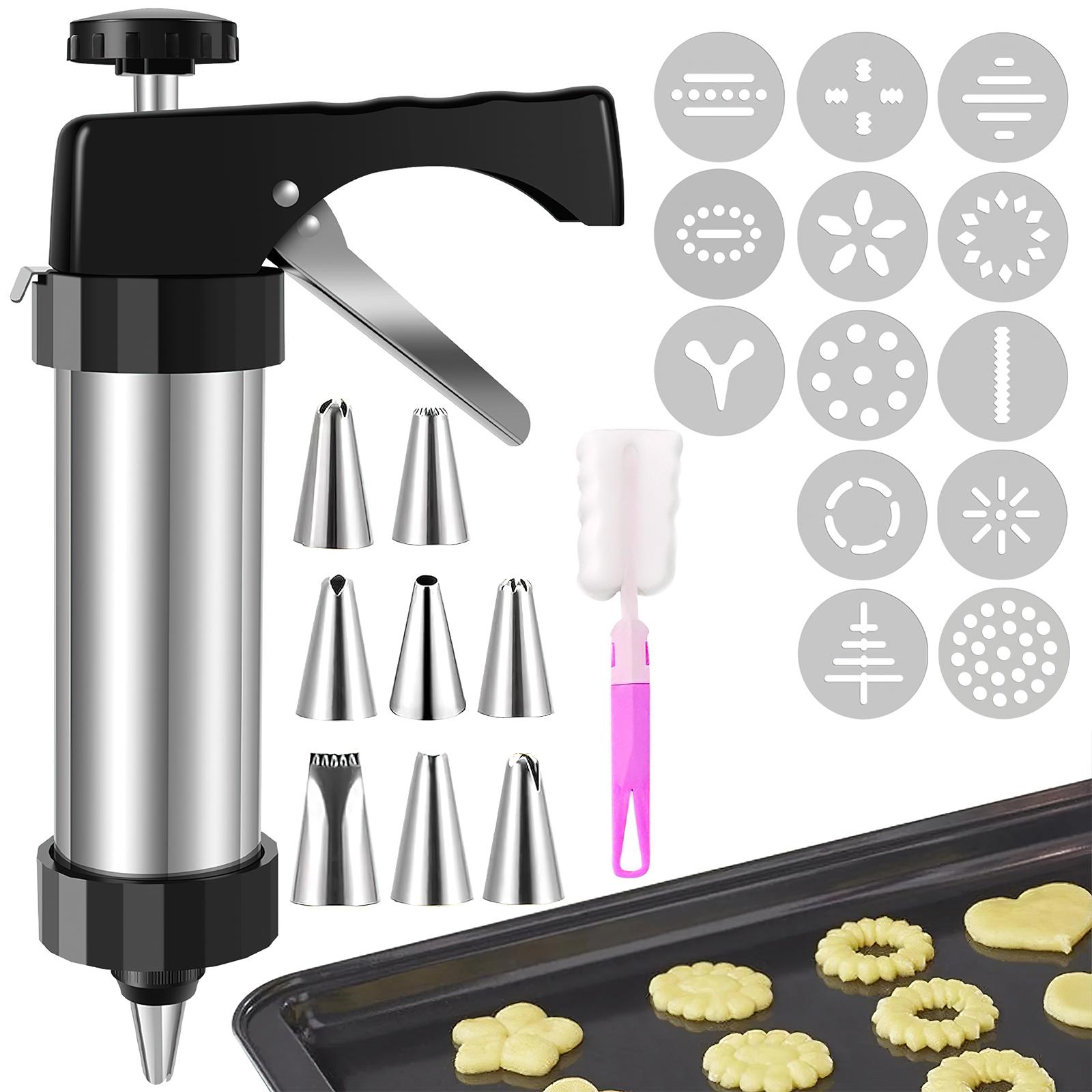 Cookie Maker Machine Stainless - Churros Maker Gun avaliação e preço